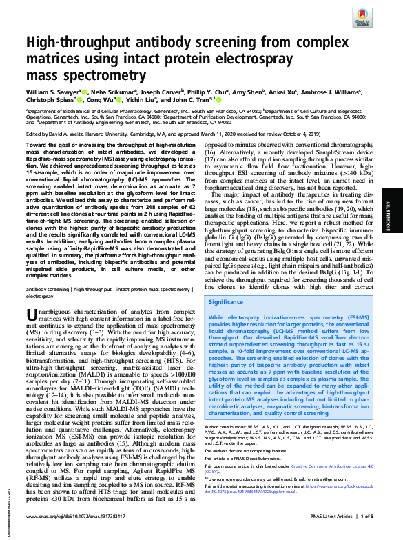 (PDF) High-throughput antibody screening from complex matrices using ...