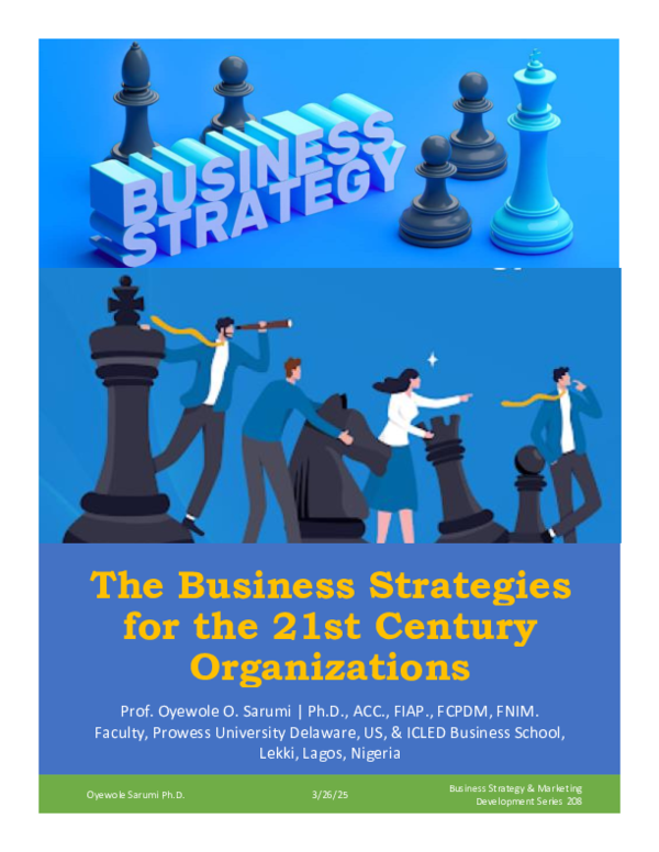 (PDF) The Business Strategies for the 21st Century Organizations