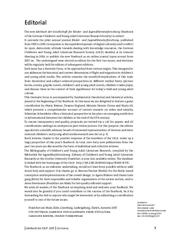 (PDF) Editorial 2017 - english