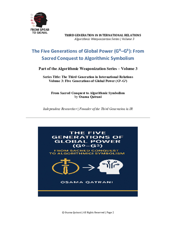 (PDF) Five Generations of Global Power (G⁰–G³): From Sacred Conquest to ...