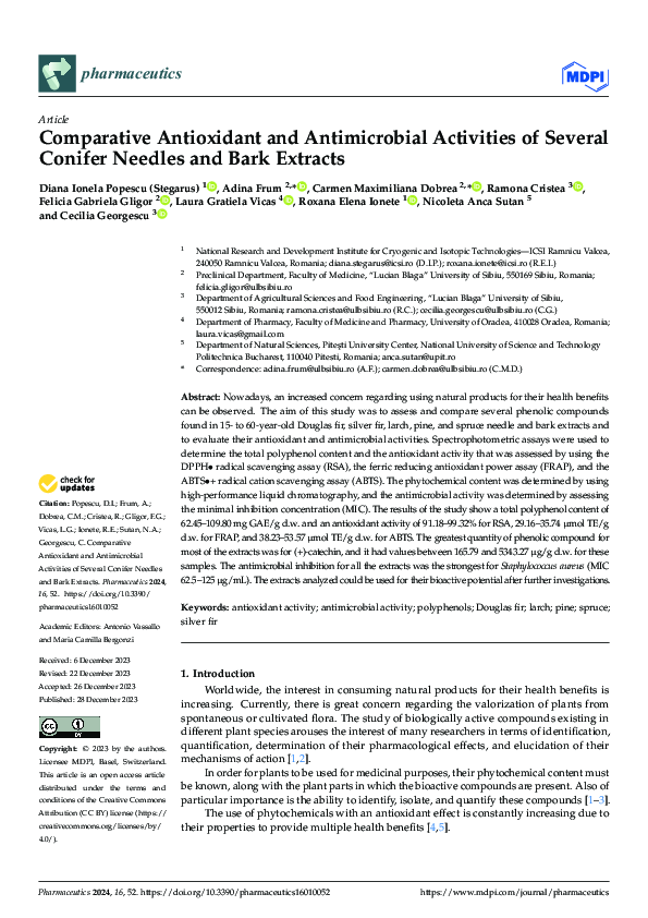 (PDF) Comparative Antioxidant and Antimicrobial Activities of Several ...
