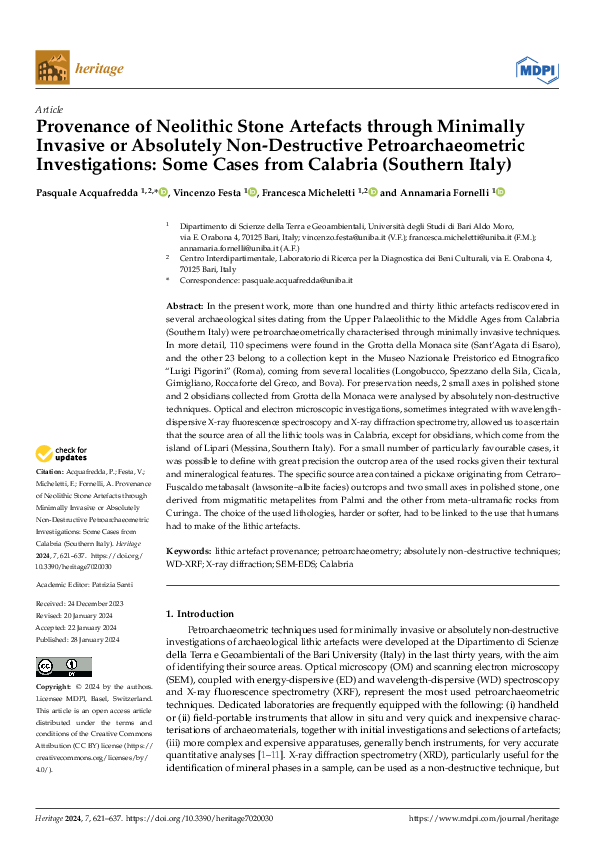 (PDF) Provenance of Neolithic Stone Artefacts through Minimally ...
