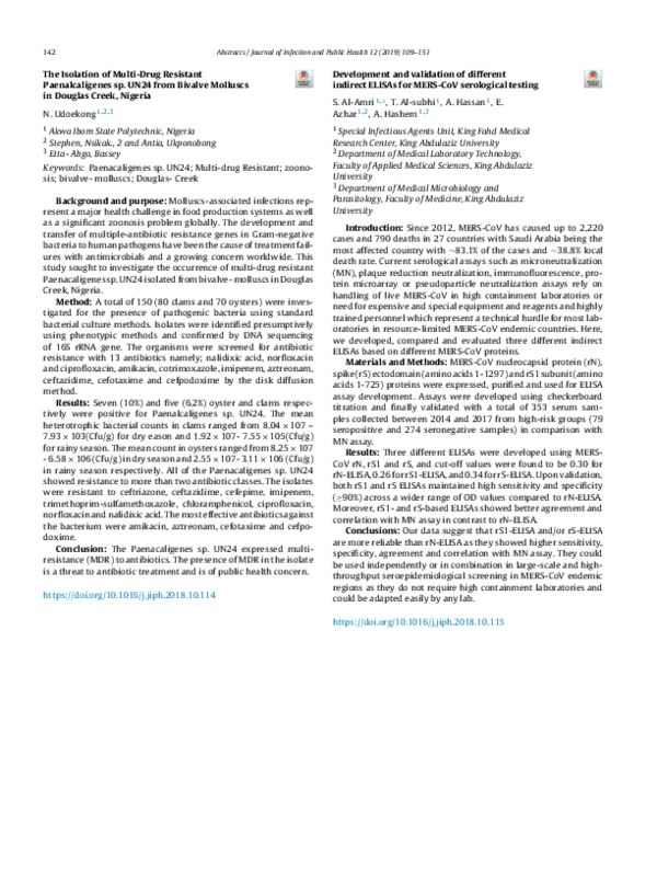 (PDF) Development and validation of different indirect ELISAs for MERS ...