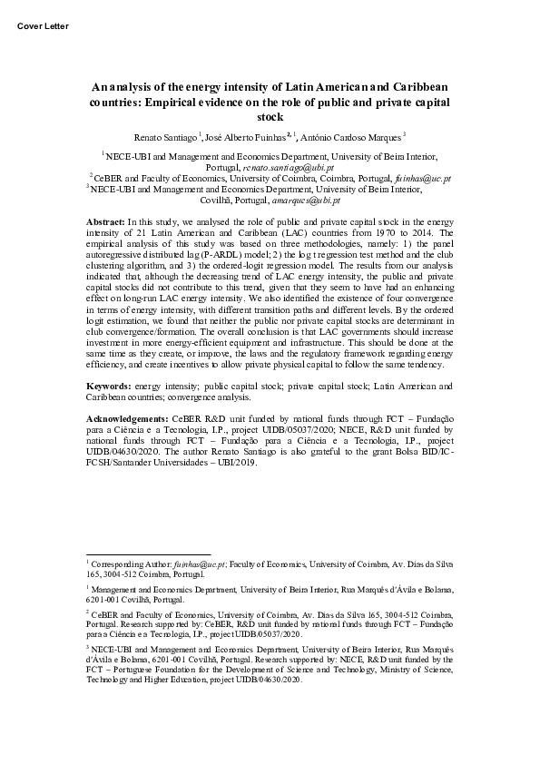 (PDF) An analysis of the energy intensity of Latin American and ...