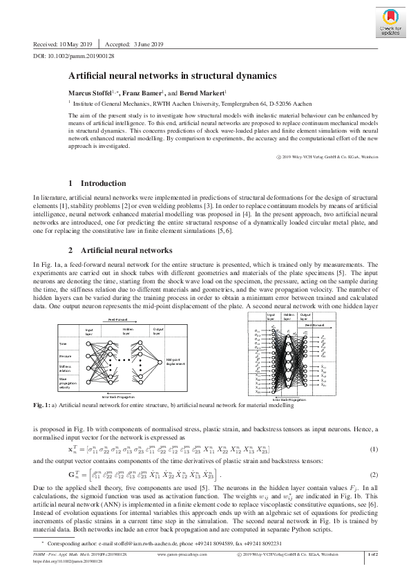 (PDF) Artificial neural networks in structural dynamics: A new modular ...