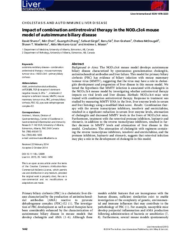 (PDF) Impact of combination antiretroviral therapy in the NOD .c3c4 ...