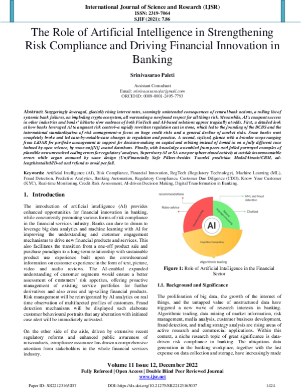 (PDF) The Role of Artificial Intelligence in Strengthening Risk ...