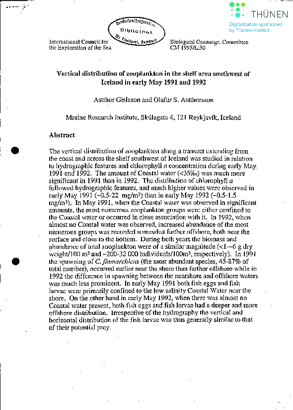 (PDF) Vertical distribution of zooplankton in the shelf area southwest ...