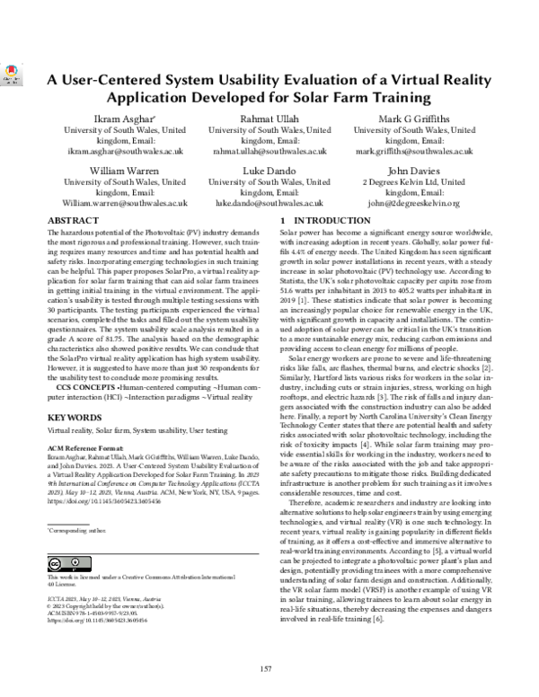 (PDF) A User-Centered System Usability Evaluation of a Virtual Reality ...