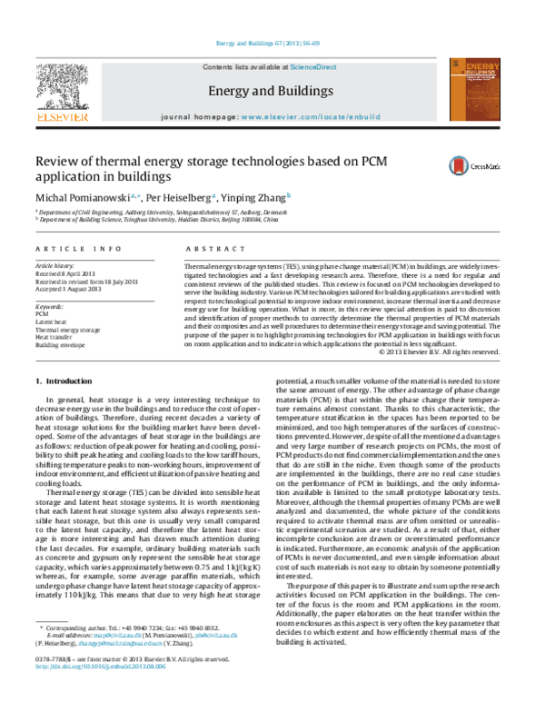 (PDF) Review of thermal energy storage technologies based on PCM ...