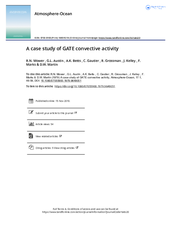 (PDF) A case study of GATE convective activity