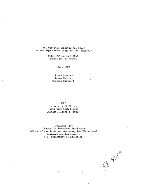 (PDF) The National Longitudinal Study of the High School Class of 1972 ...