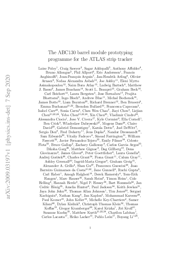 (PDF) The ABC130 barrel module prototyping programme for the ATLAS ...