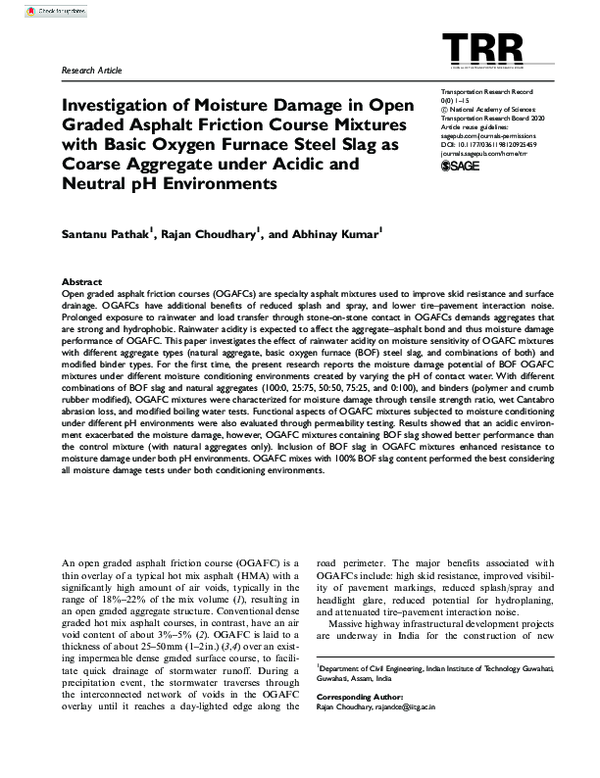 (PDF) Investigation of Moisture Damage in Open Graded Asphalt Friction ...
