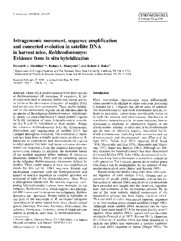 (PDF) Intragenomic movement, sequence amplification and concerted ...