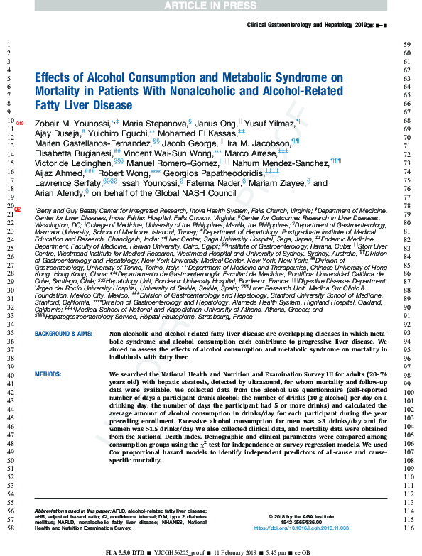 (PDF) Effects of alcohol consumption and the metabolic syndrome on 10 ...