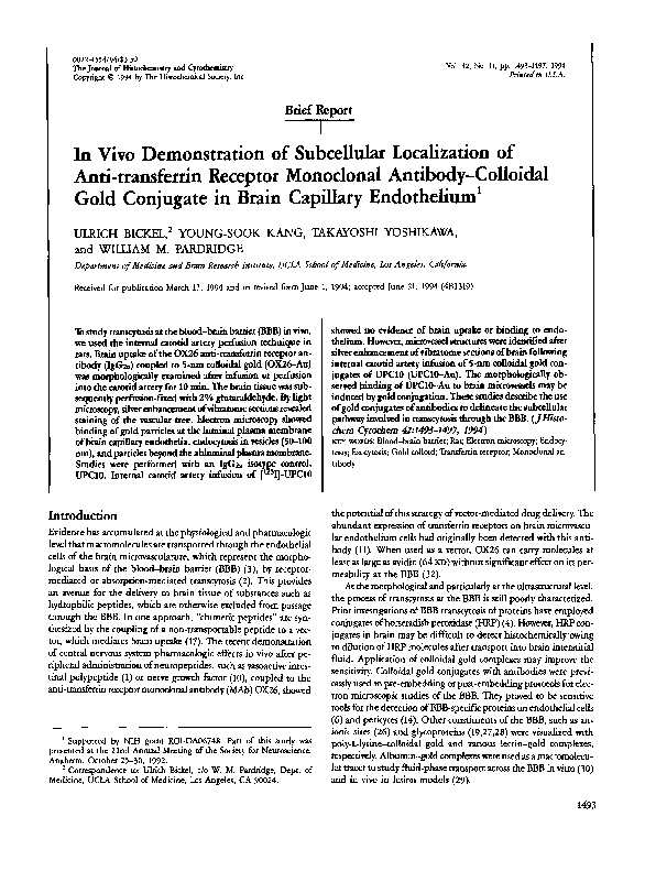 (PDF) In vivo demonstration of subcellular localization of anti ...