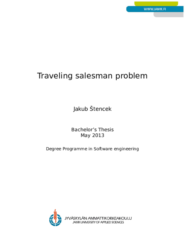 (PDF) The Traveling Salesman Problem