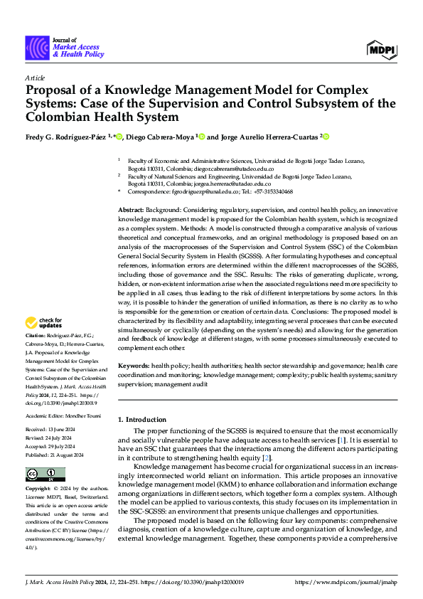 (PDF) Proposal of a Knowledge Management Model for Complex Systems ...