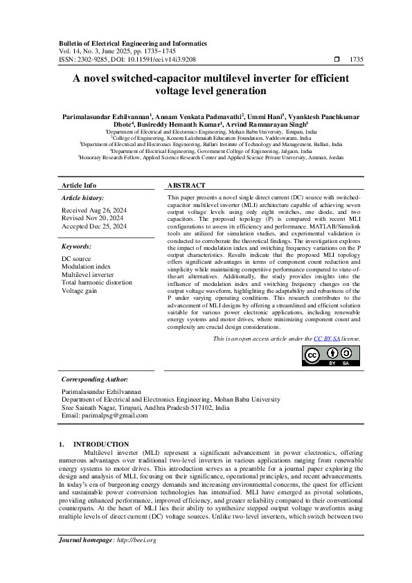 (PDF) A novel switched-capacitor multilevel inverter for efficient ...