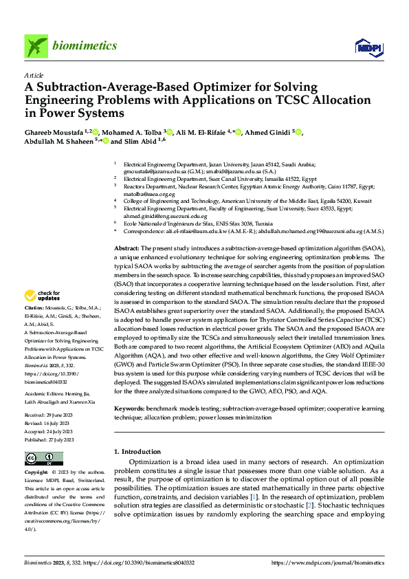 (PDF) A Subtraction-Average-Based Optimizer for Solving Engineering ...