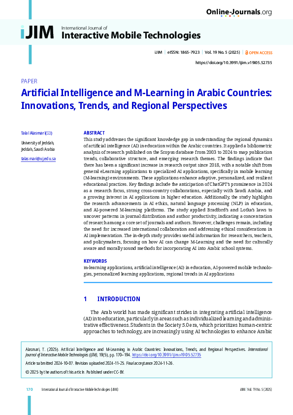 (PDF) 2025 Artificial Intelligence and M-Learning in Arabic Countries ...