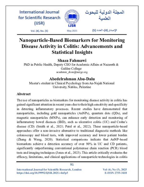 (PDF) Nanoparticle-Based Biomarkers for Monitoring Disease Activity in ...