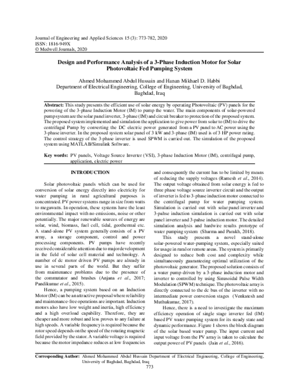 (PDF) Design and Performance Analysis of a 3-Phase Induction Motor for ...