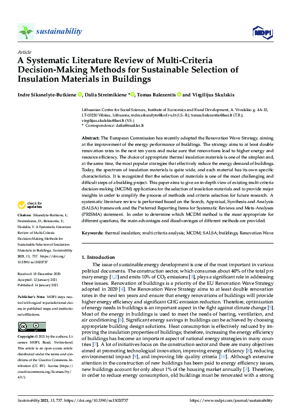 (PDF) A Systematic Literature Review of Multi-Criteria Decision-Making ...