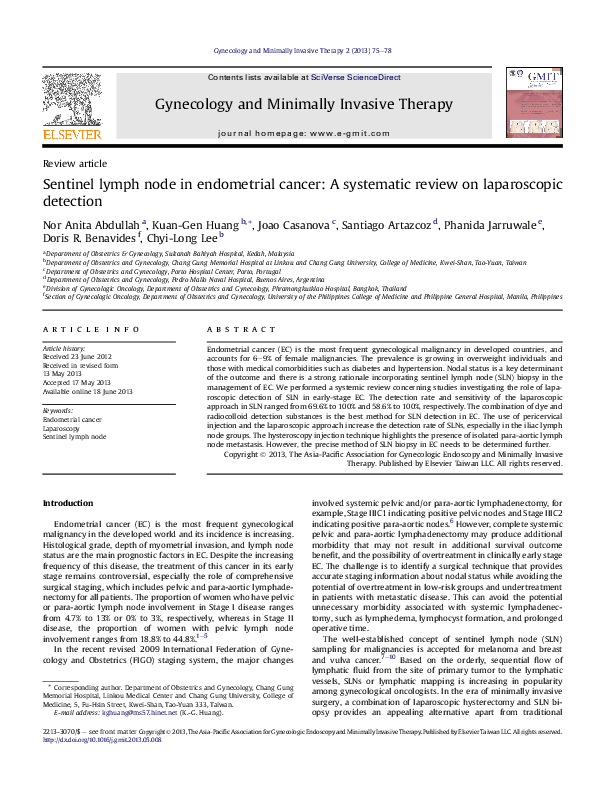 (PDF) Sentinel lymph node in endometrial cancer: A systematic review on ...