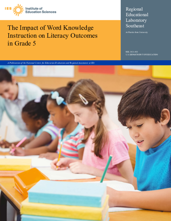 (PDF) The Impact of Word Knowledge Instruction on Literacy Outcomes in ...
