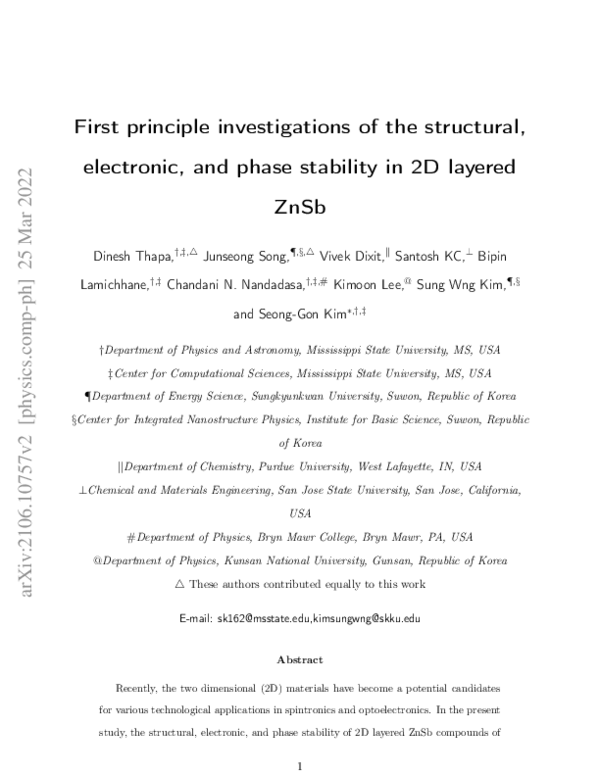 (PDF) First principle investigations of the structural, electronic, and ...