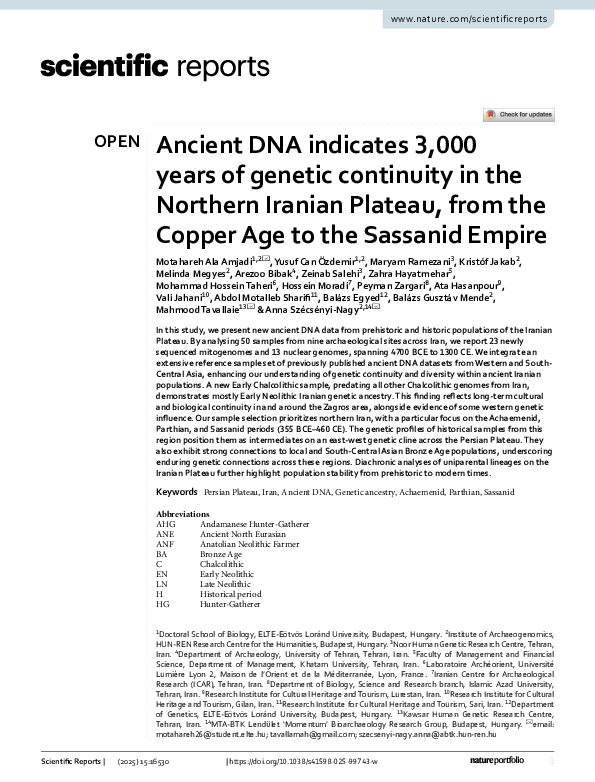 (PDF) Ancient DNA indicates 3,000 years of genetic continuity in the ...