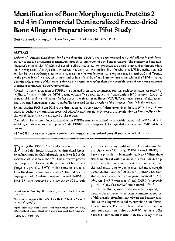 (PDF) Identification of Bone Morphogenetic Proteins 2 and 4 in ...