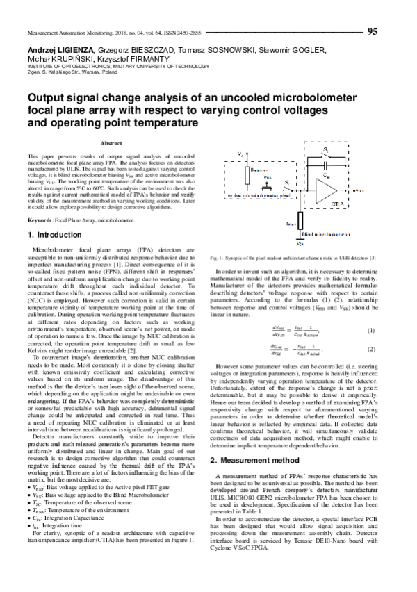 (PDF) Output signal change analysis of an uncooled microbolometer focal ...