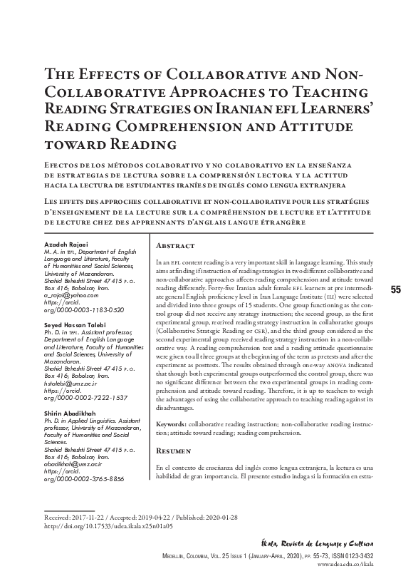 (PDF) The Effects of Collaborative and Non- Collaborative Approaches to ...