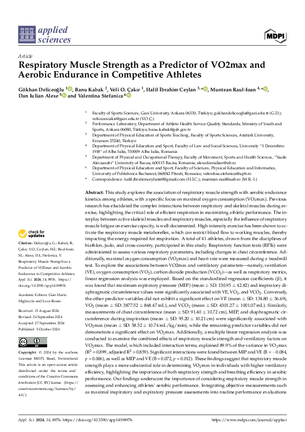 (PDF) Respiratory Muscle Strength as a Predictor of VO2max and Aerobic ...