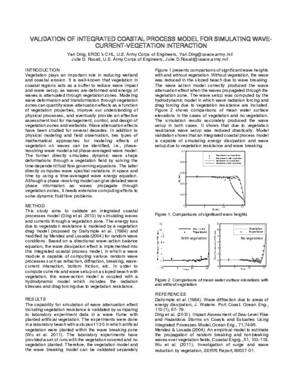 (PDF) Validation of Integrated Coastal Process Model for Simulating ...