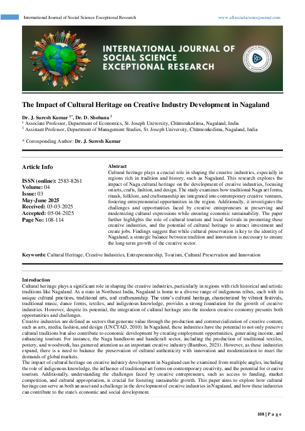 (PDF) The Impact of Cultural Heritage on Creative Industry Development ...