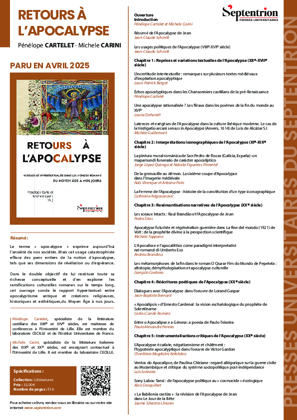 (PDF) Retours à l'Apocalypse. Héritage et hypertextualité dans les ...