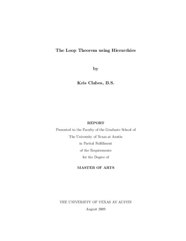(PDF) John LueckeThe Loop Theorem using Hierarchies