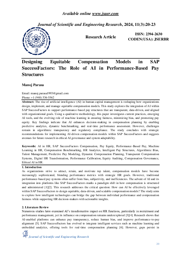 (PDF) Designing Equitable Compensation Models in SAP SuccessFactors ...