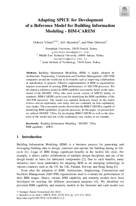 (PDF) Adapting SPICE for development of a reference model for building ...