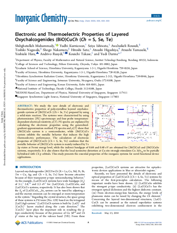 (PDF) Electronic and Thermoelectric Properties of Lead Sulfide PbS: DFT ...