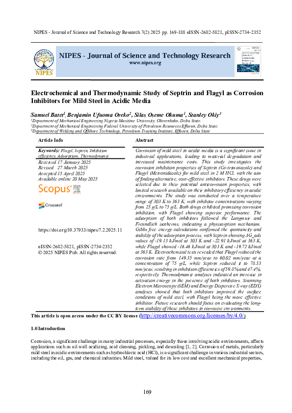 (PDF) Electrochemical and Thermodynamic Study of Septrin and Flagyl as ...