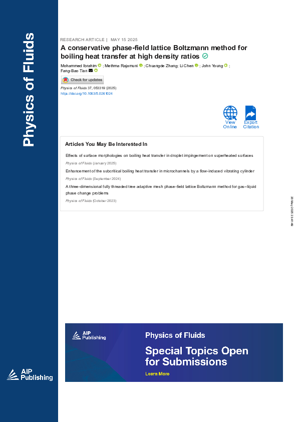 (PDF) A conservative phase-field lattice Boltzmann method for boiling ...