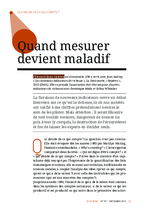(PDF) Quand mesurer devient maladif