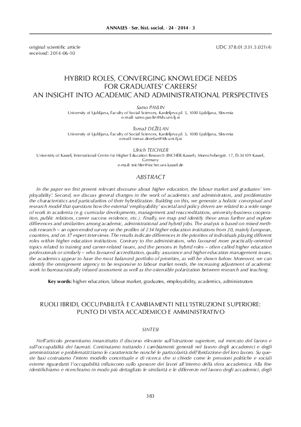 (PDF) Hybrid Roles, Converging Knowledge Needs for Graduates’ Careers ...
