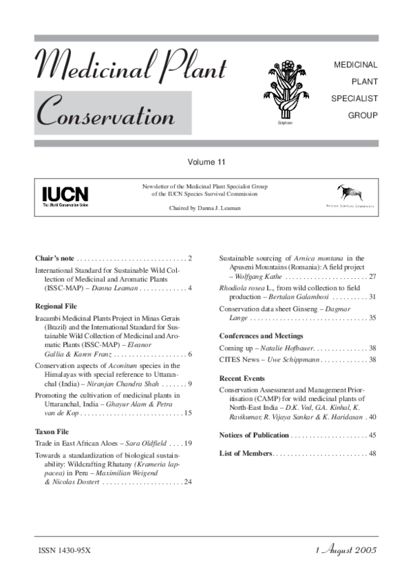 (PDF) Conservation Assessment and Management Prioritisation (CAMP) for ...