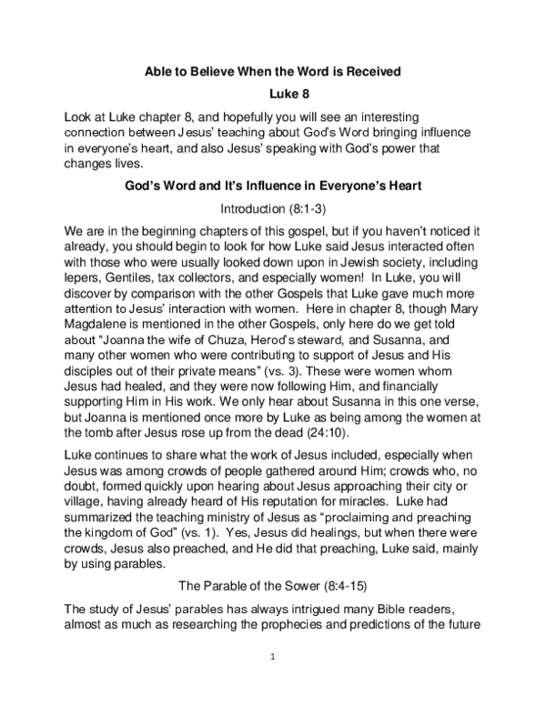 (PDF) Luke 8 - an expositional sermon
